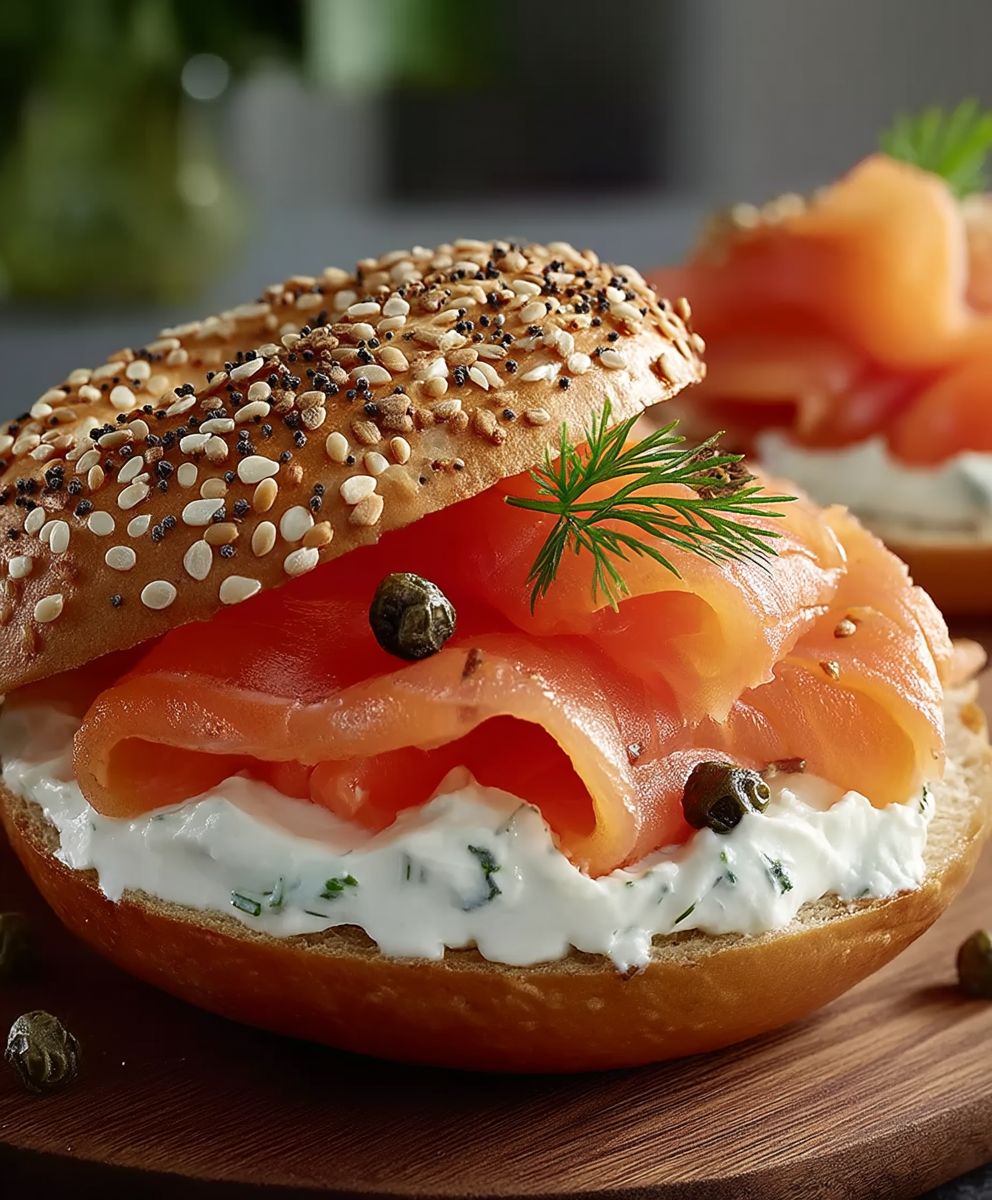 Bagel saumon fumé fromage crème