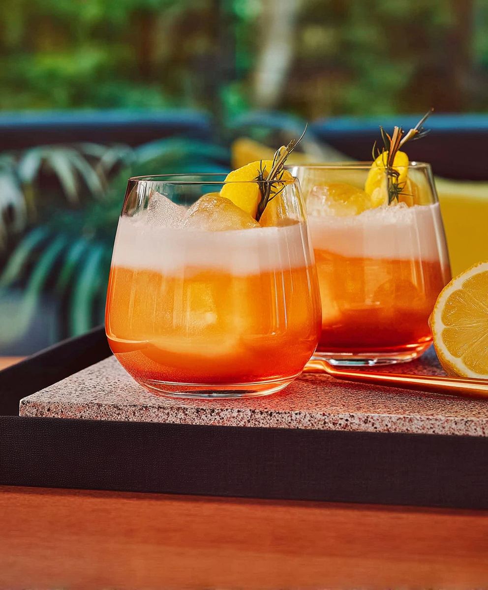 Aperol sour cocktail