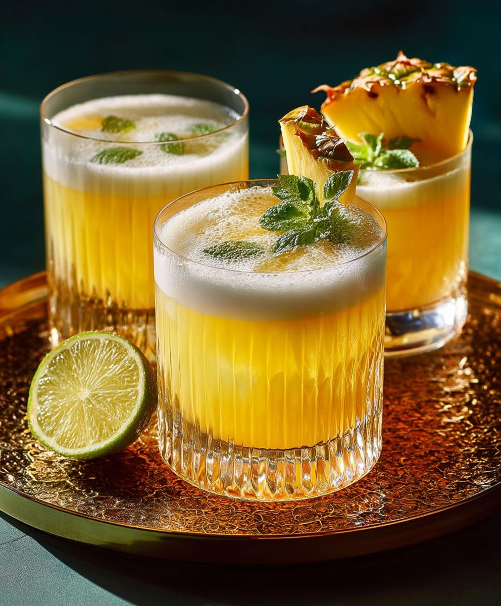 Cocktail ananas lime gingembre
