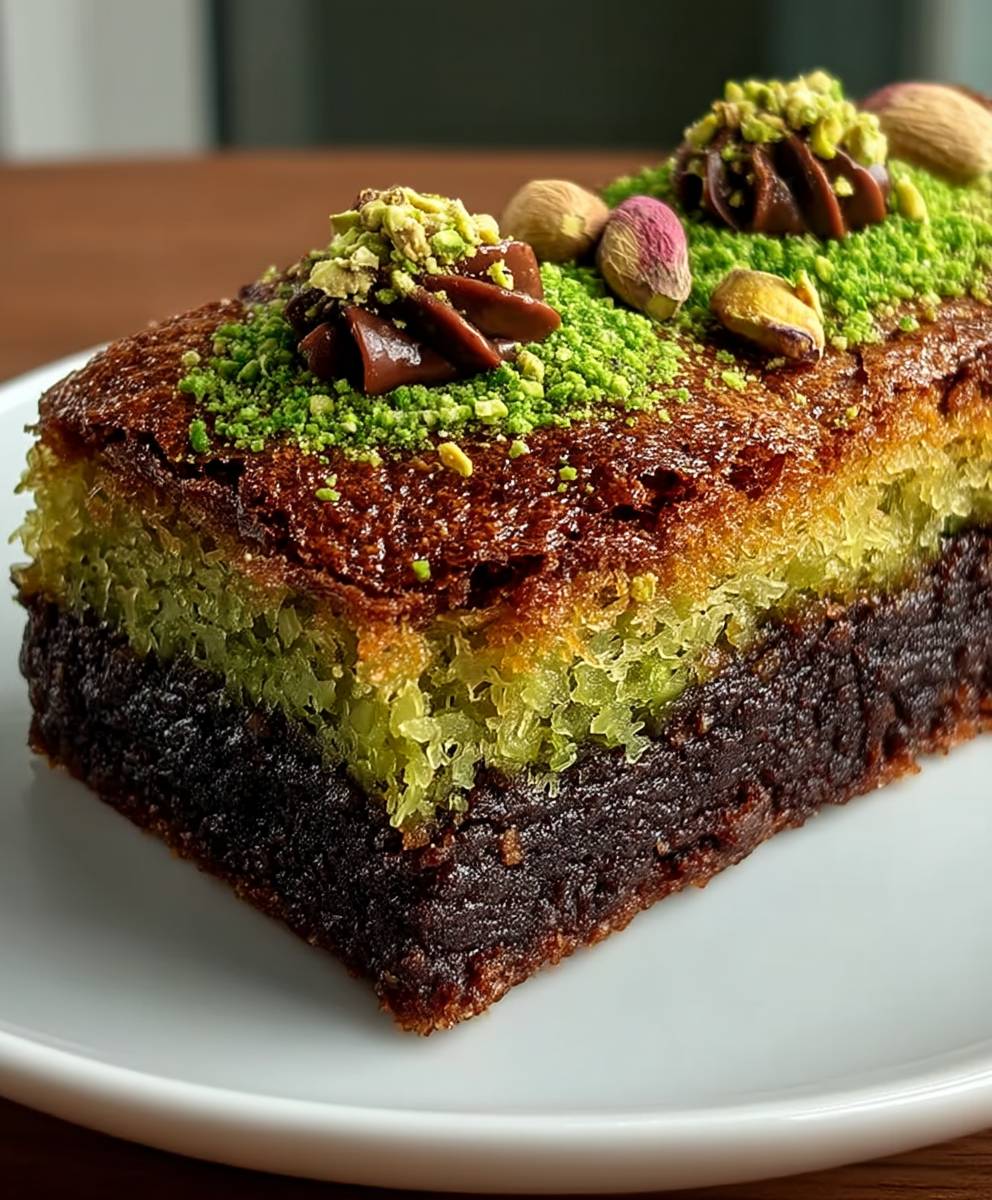 Brownie Kunafa Pistache