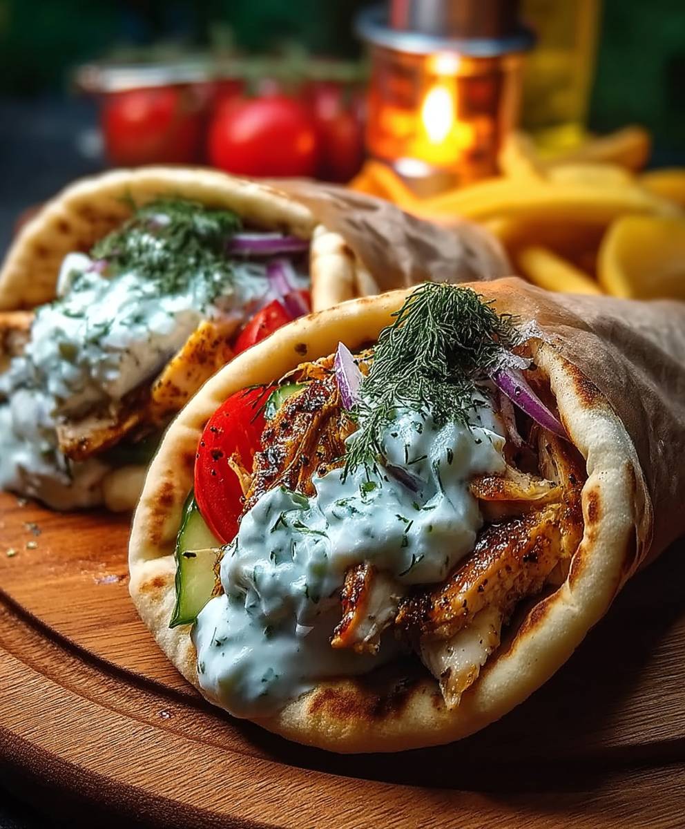 Gyros poulet grec tzatziki