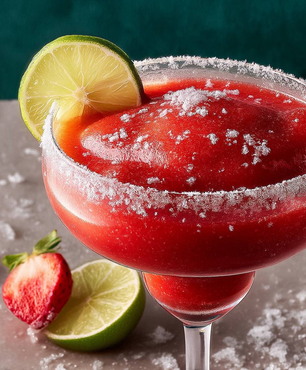Margaritas glacées aux fraises