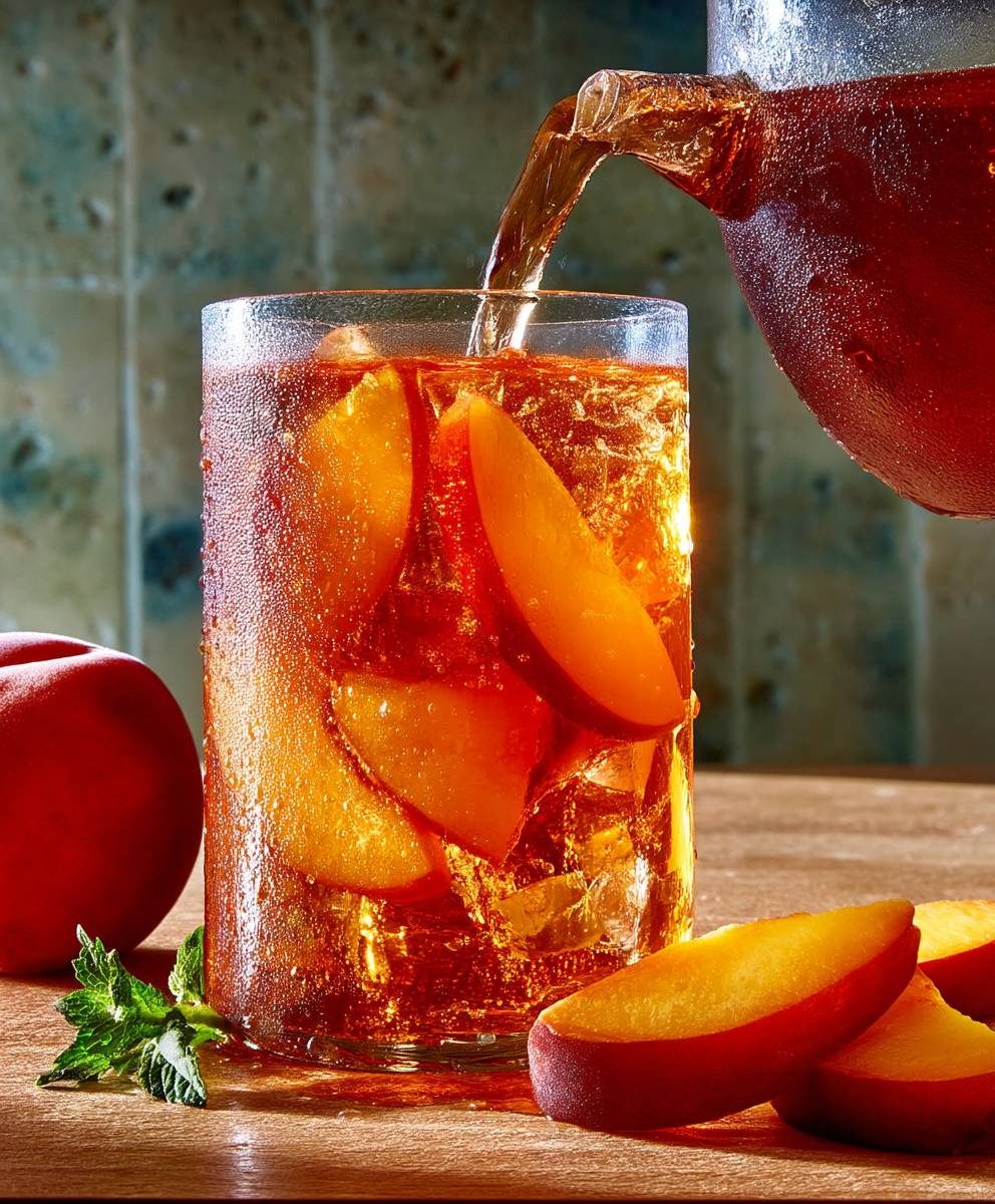 Thé glacé bourbon pêche