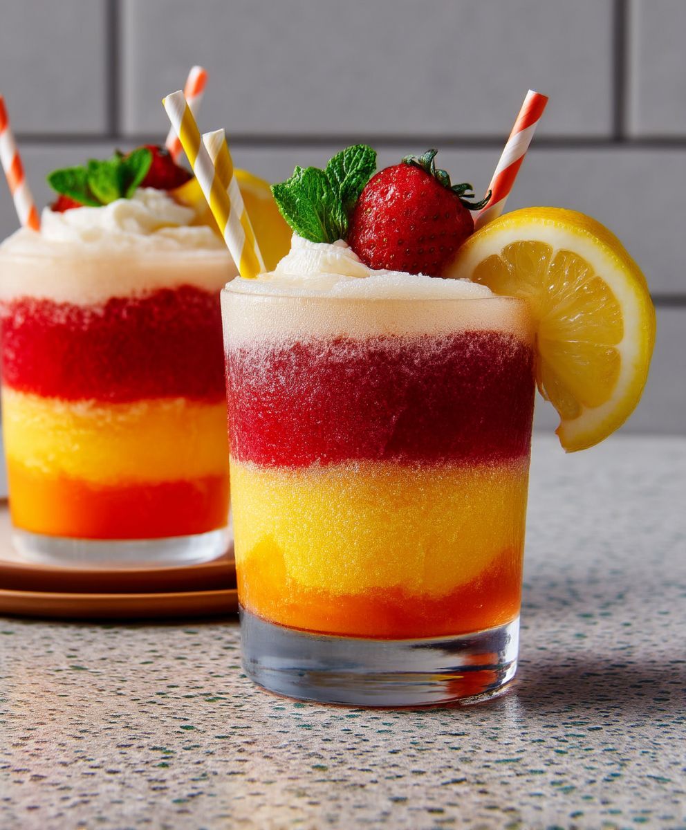Limonade ombrée superposée