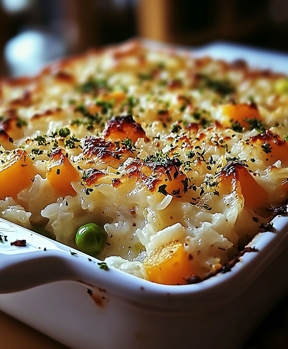 Gratin riz légumes hiver