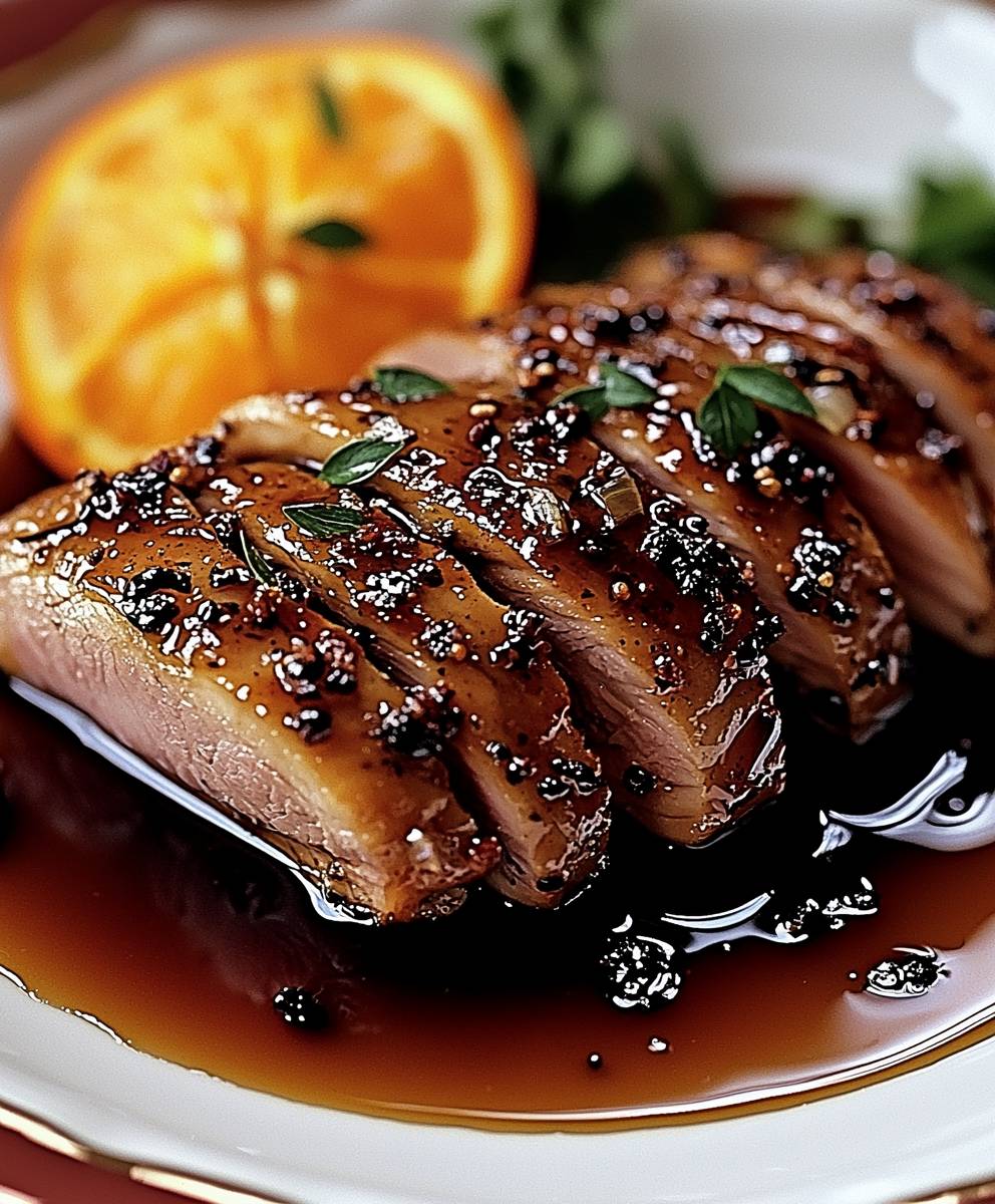 Magret de canard à l'orange