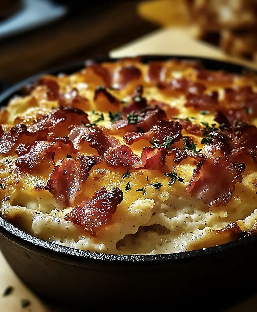 Casserole bacon oeufs fromage