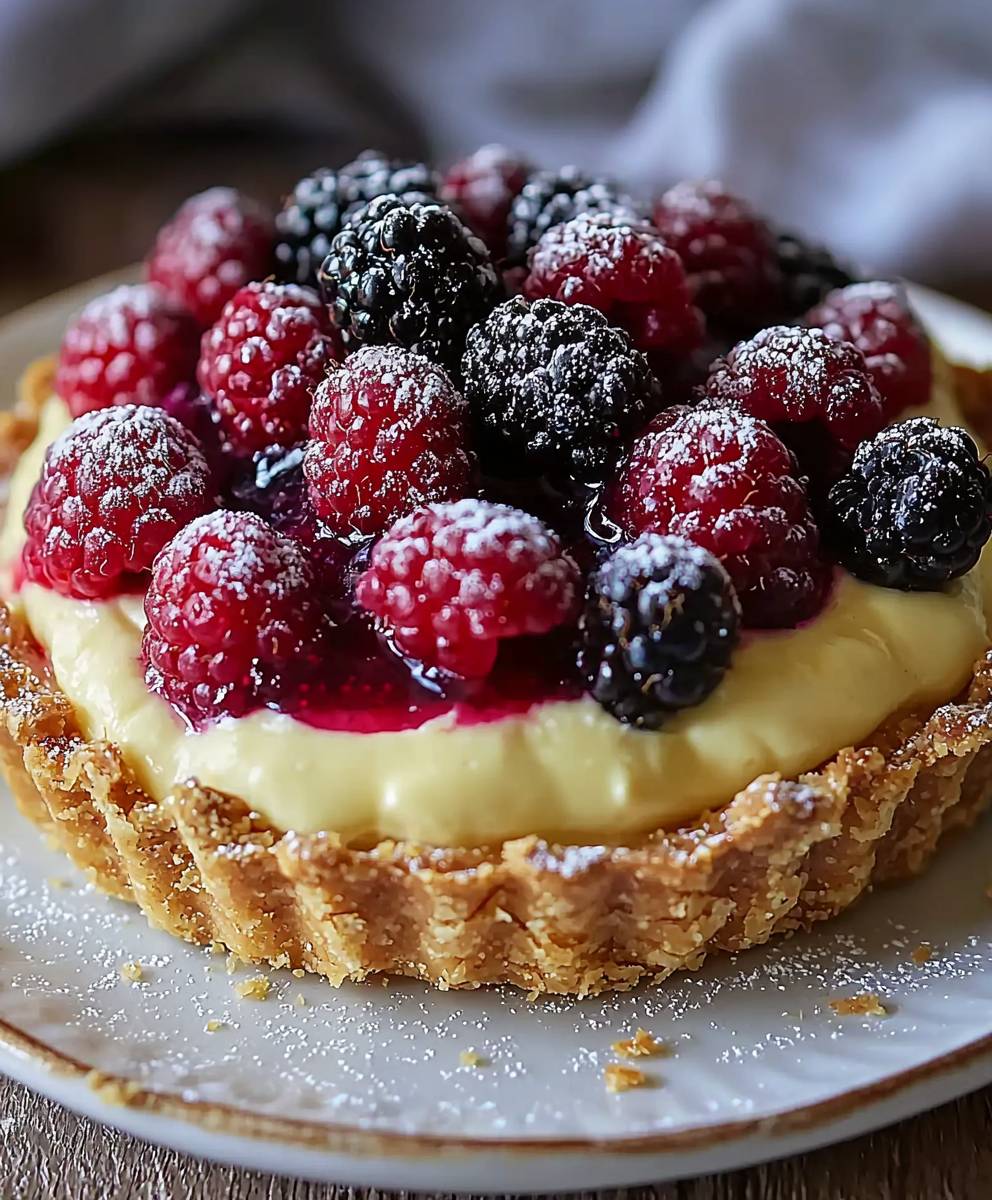 Tarte au fromage crème baies