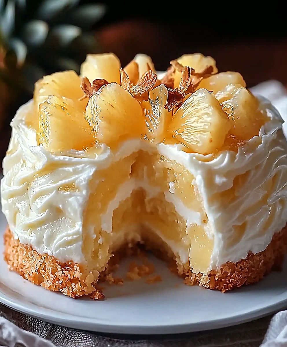 Gâteau des anges ananas deux ingrédients
