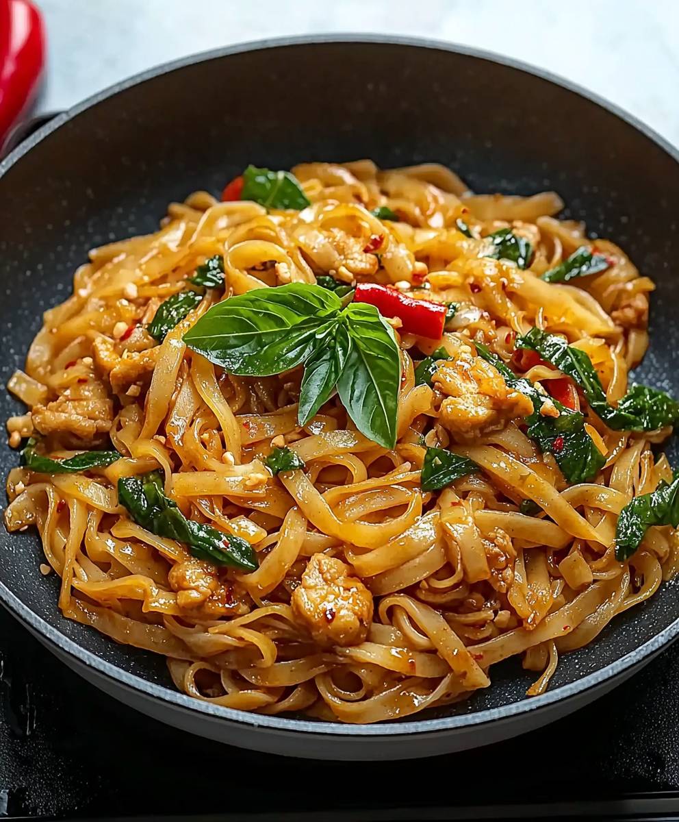 Nouilles sautées basilic thaï
