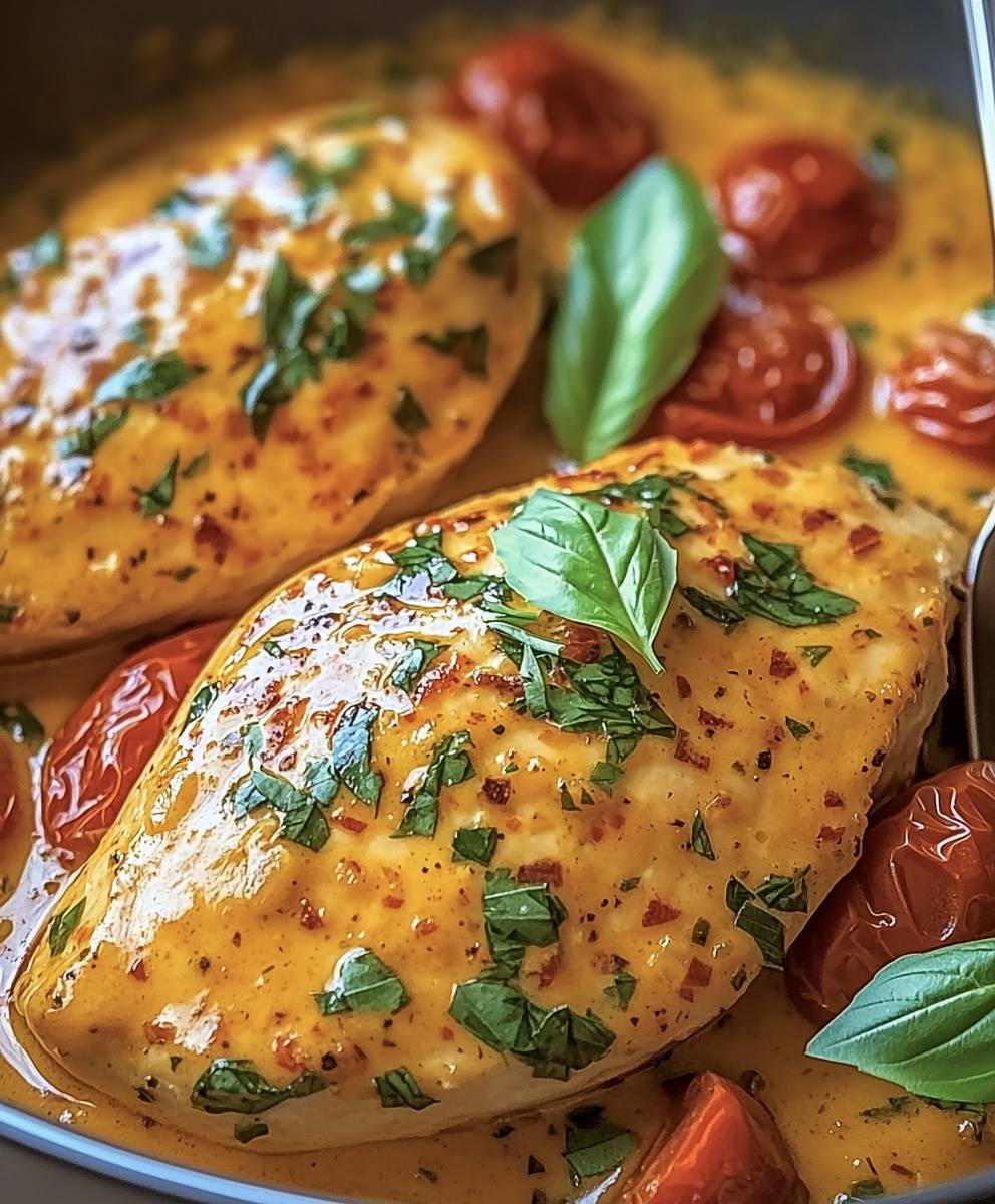 Poulet crème tomate
