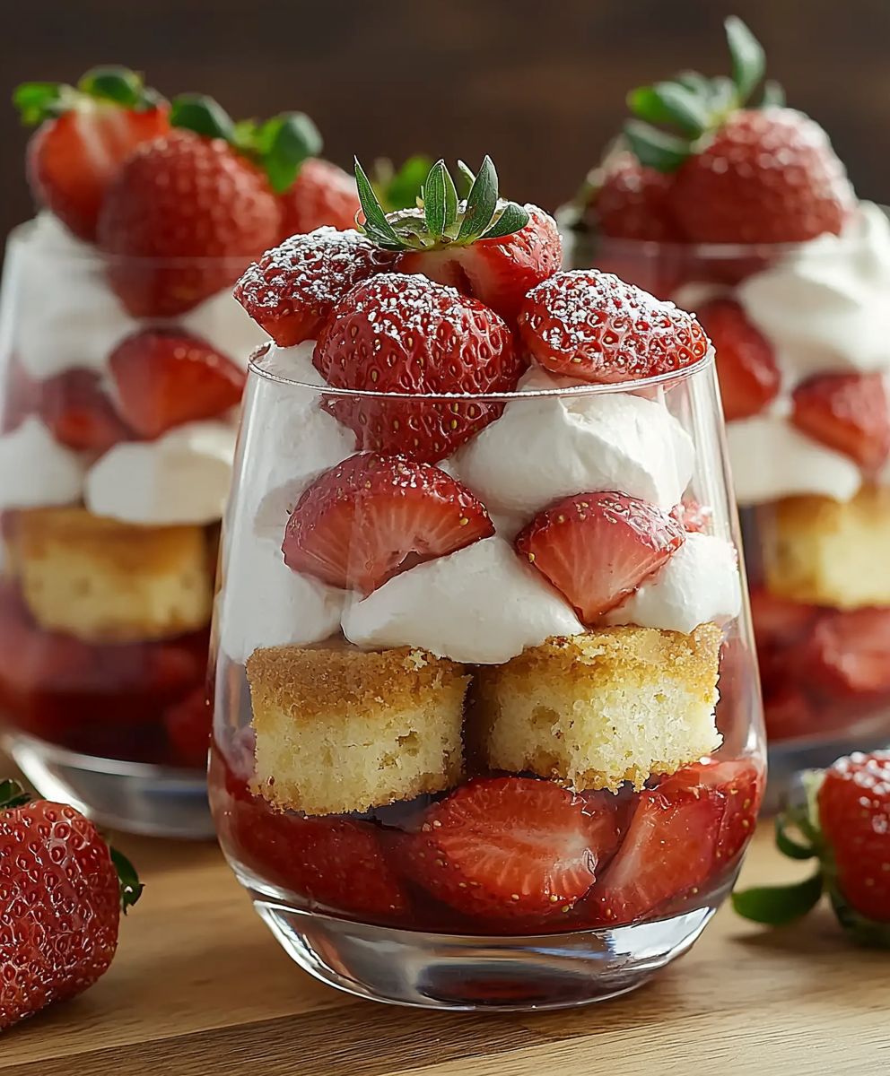 Parfaits fraises shortcake