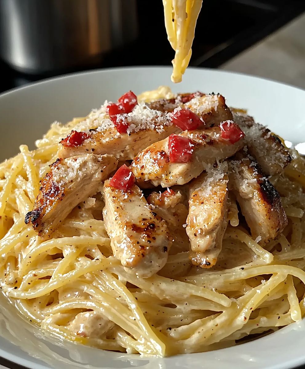 Poulet cajun Alfredo pâtes