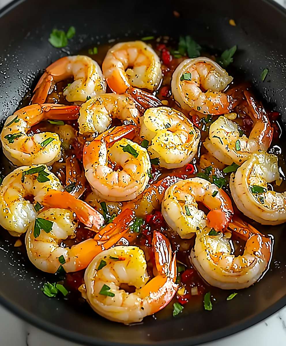 Crevettes à lail épicé