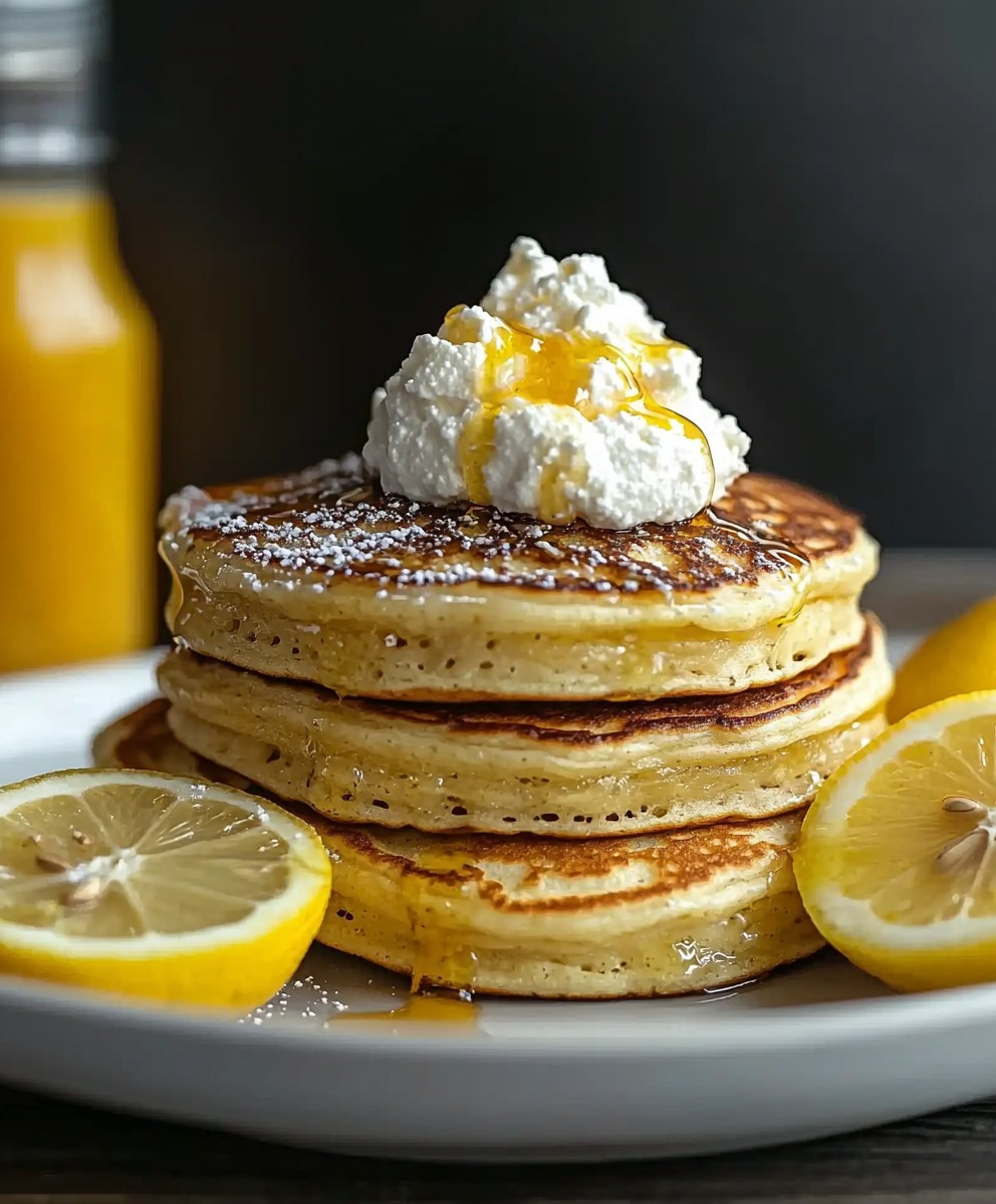 Pancakes ricotta citron