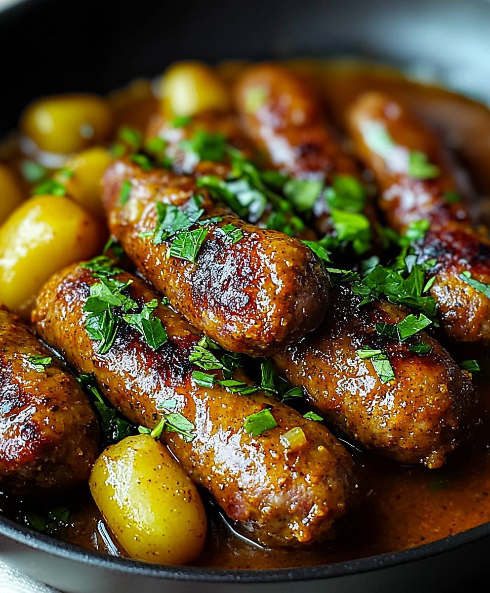 Saucisses au curry saines