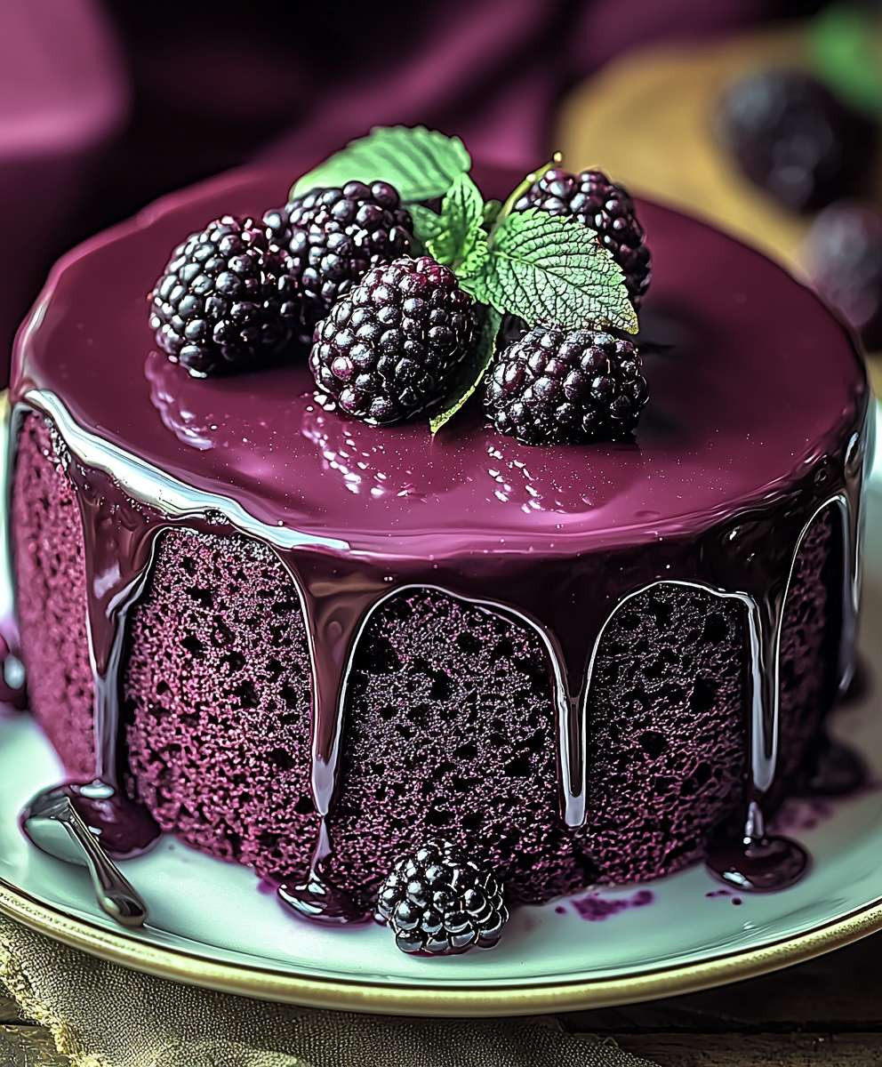 Gateau gothique velours mûres