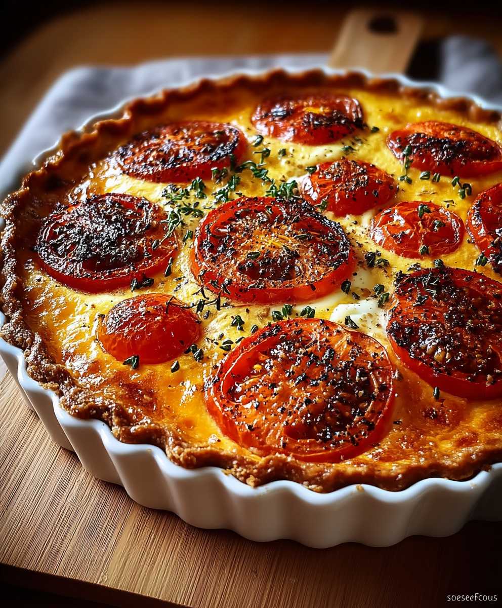 Quiche légère thon tomates
