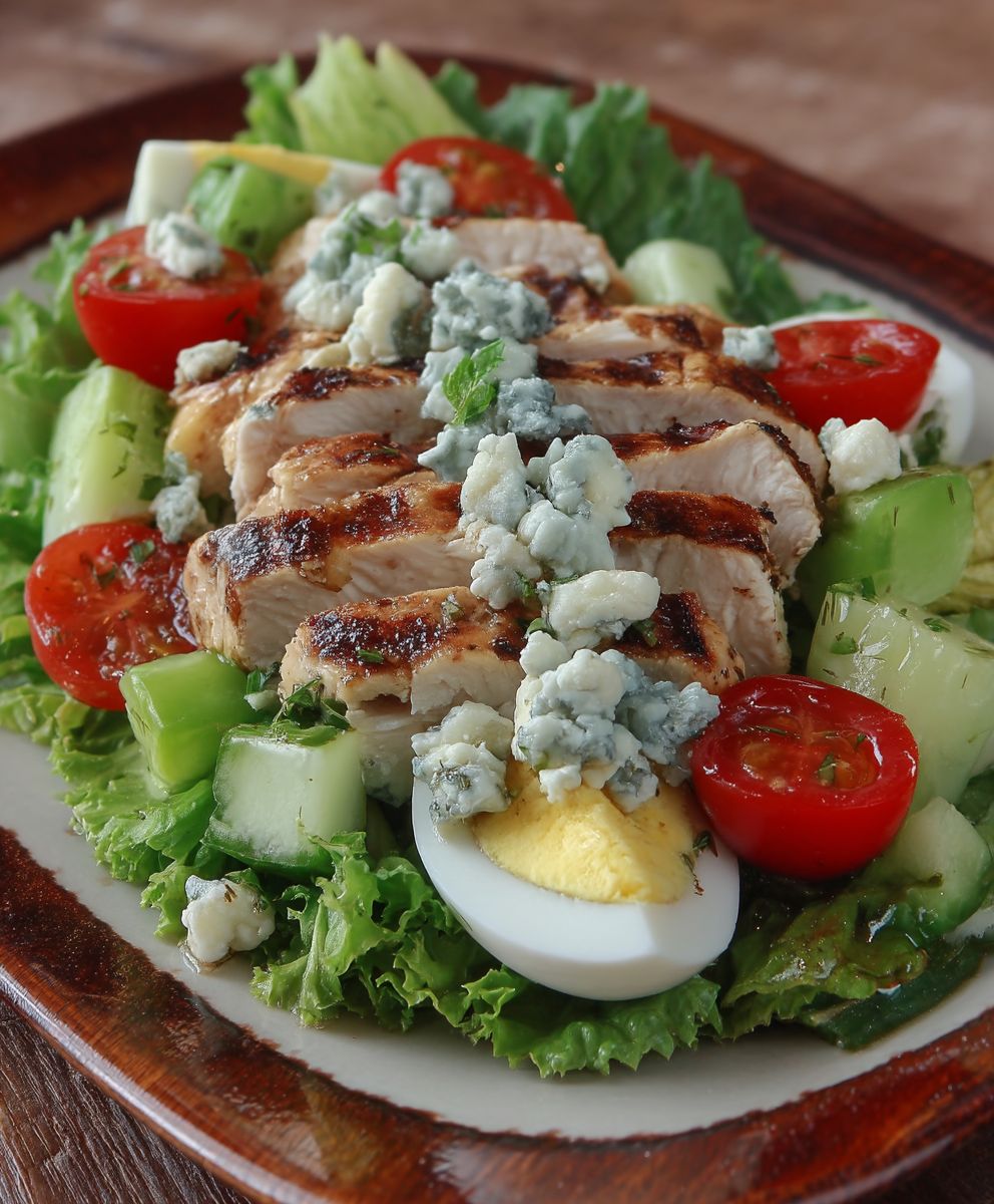 Salade poulet sauce fromage bleu
