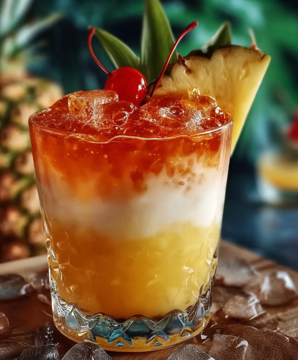Cocktail paradisiaque jus dananas