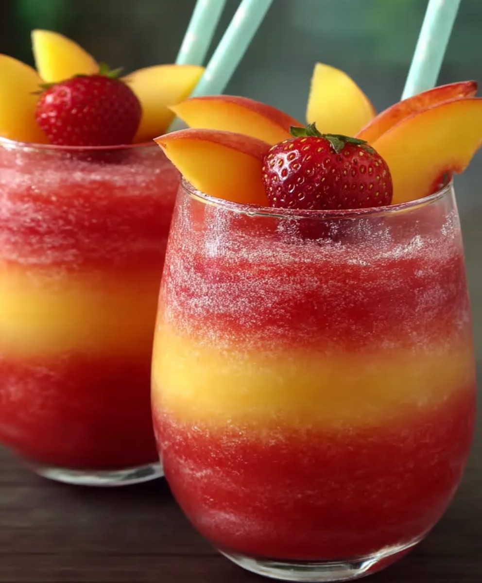 Slush alcoolisée pêche fraise