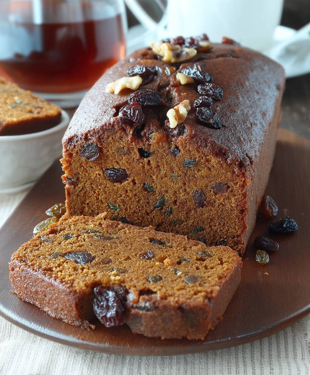 Gateau potiron epices noix raisins
