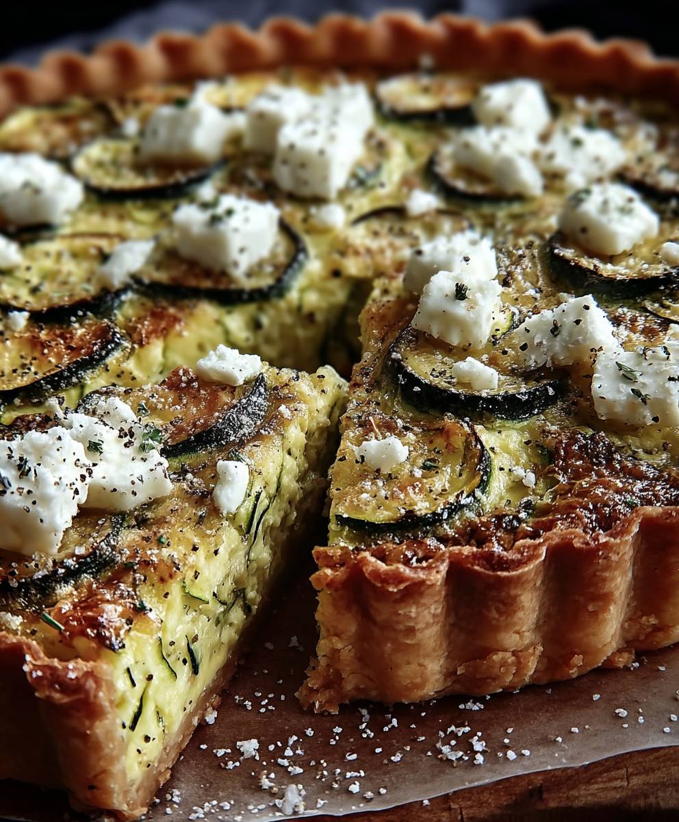 Tarte courgette feta légère