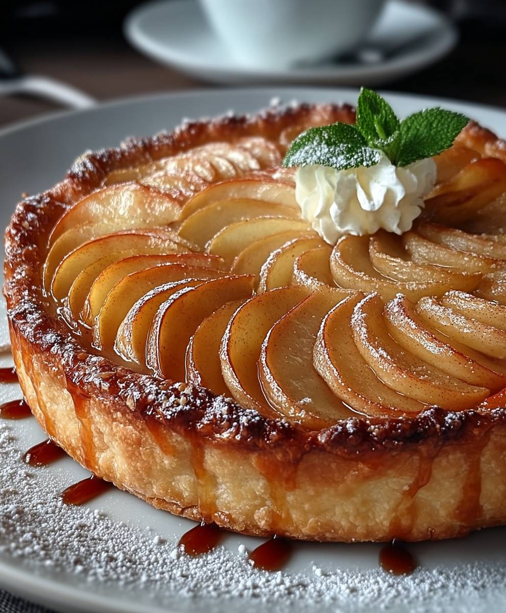 Tarte croustillante aux pommes rosace
