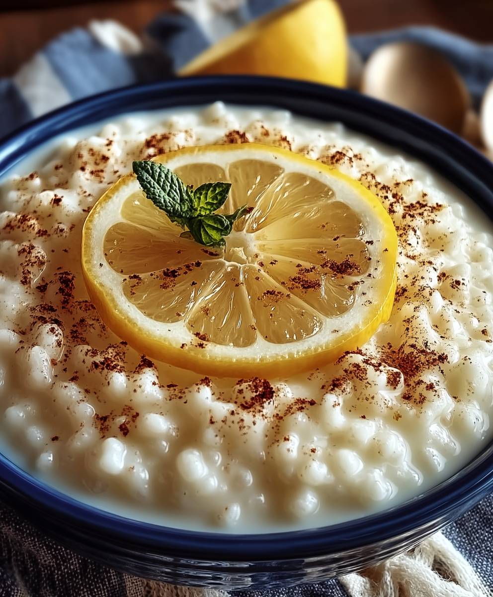 Riz au lait vanille citron