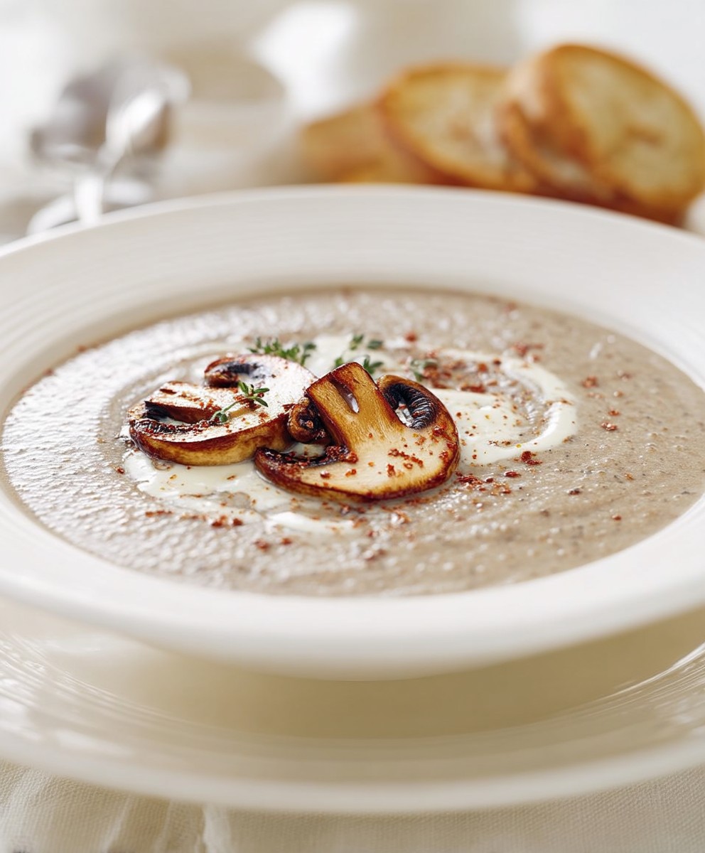 Soupe crémeuse aux champignons