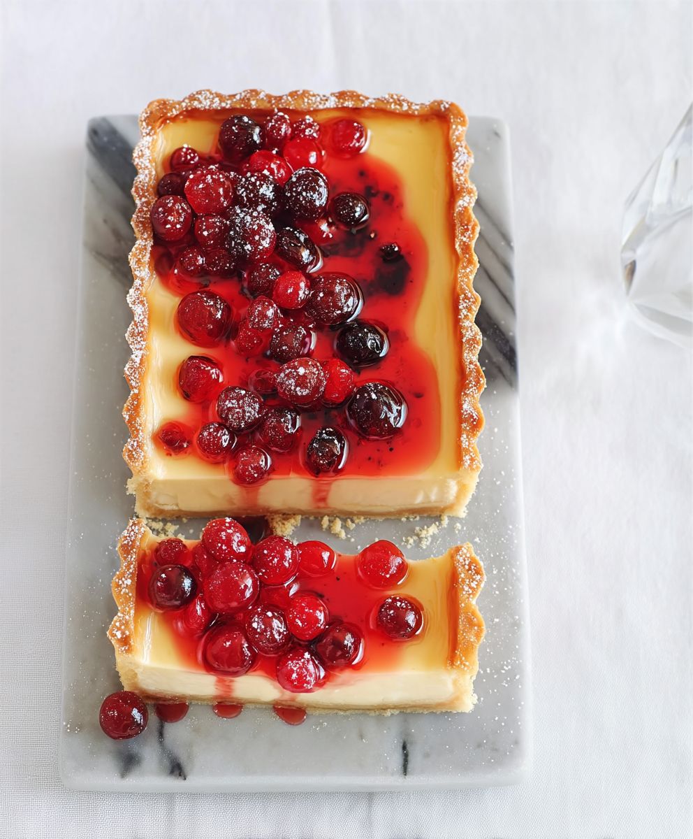 Flan aux ufs et canneberges