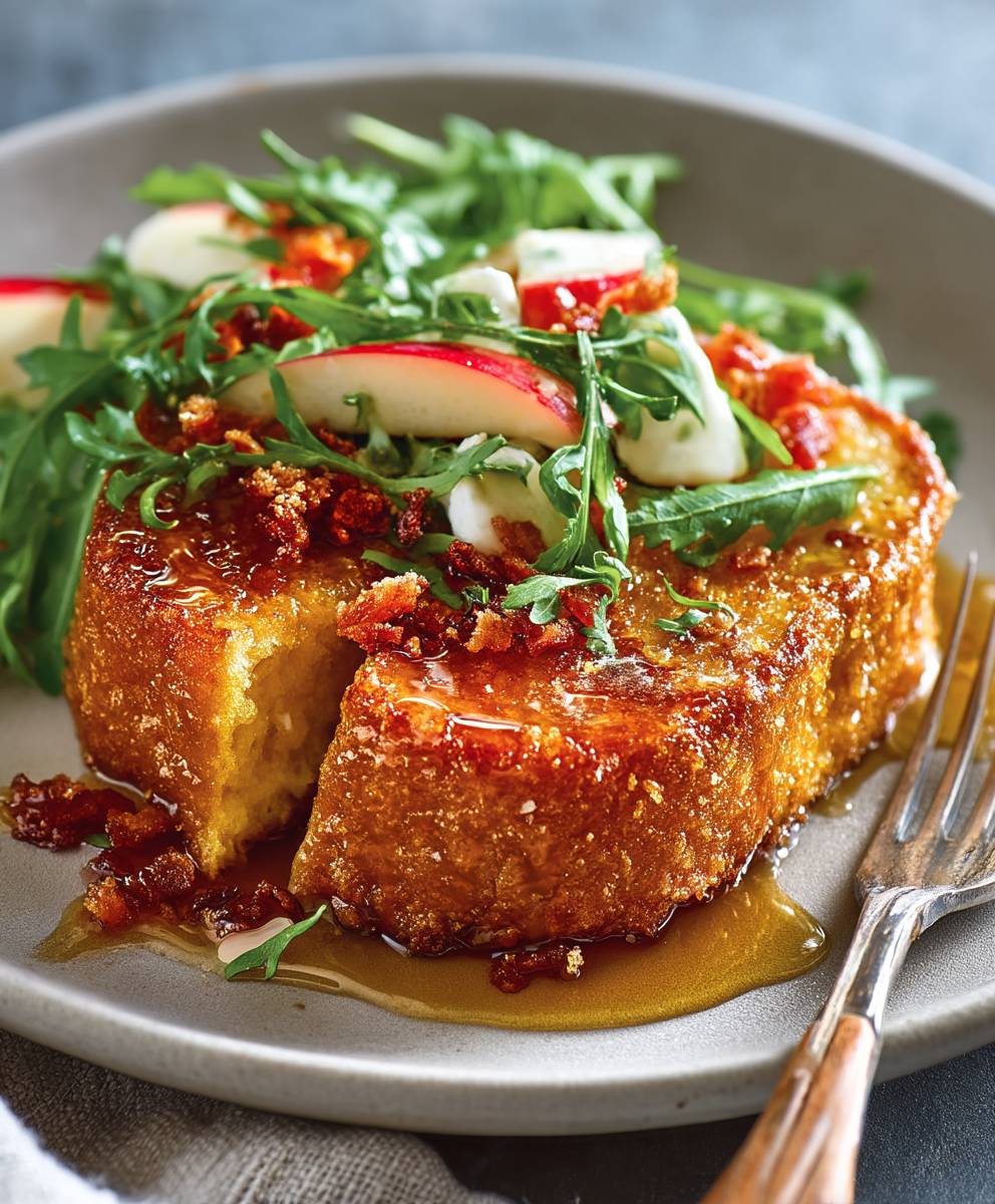 Pain perdu crumble bacon