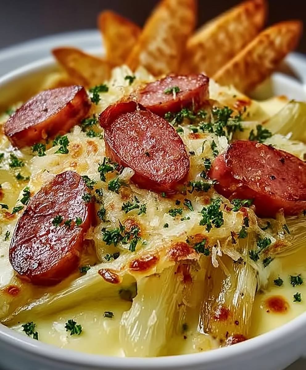 Fondue endives saucisses fumées