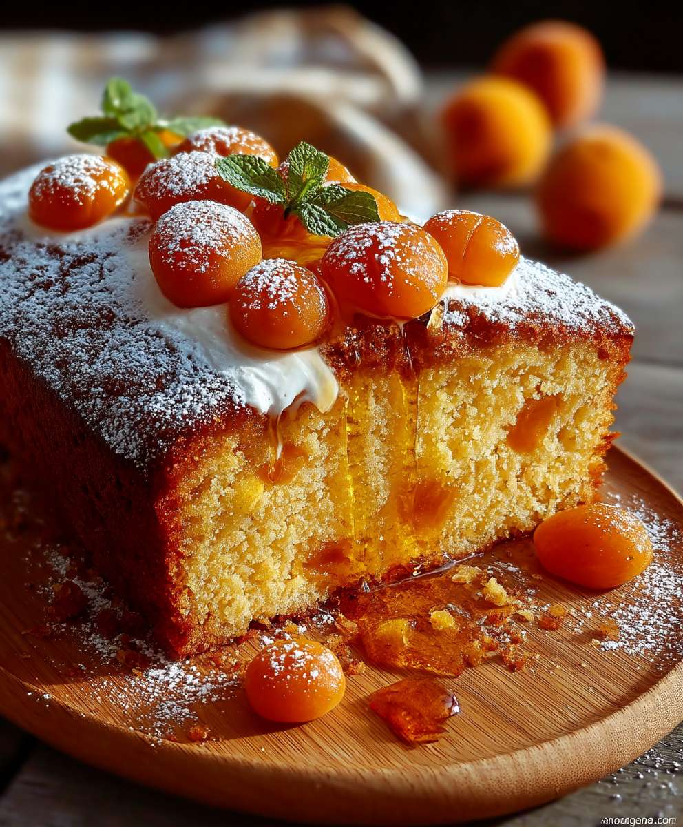 Cake moelleux yaourt abricots