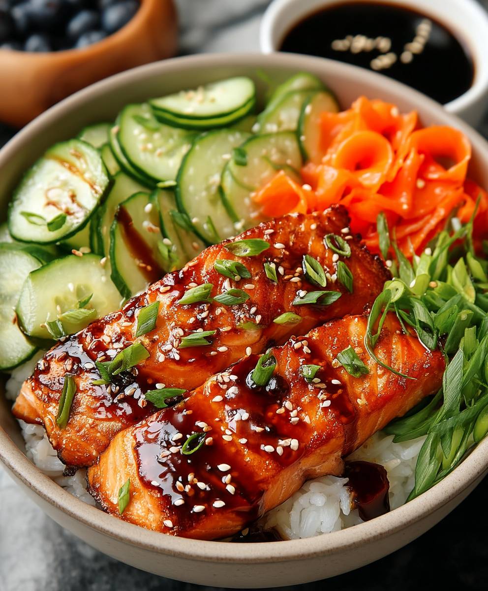 Bol saumon teriyaki