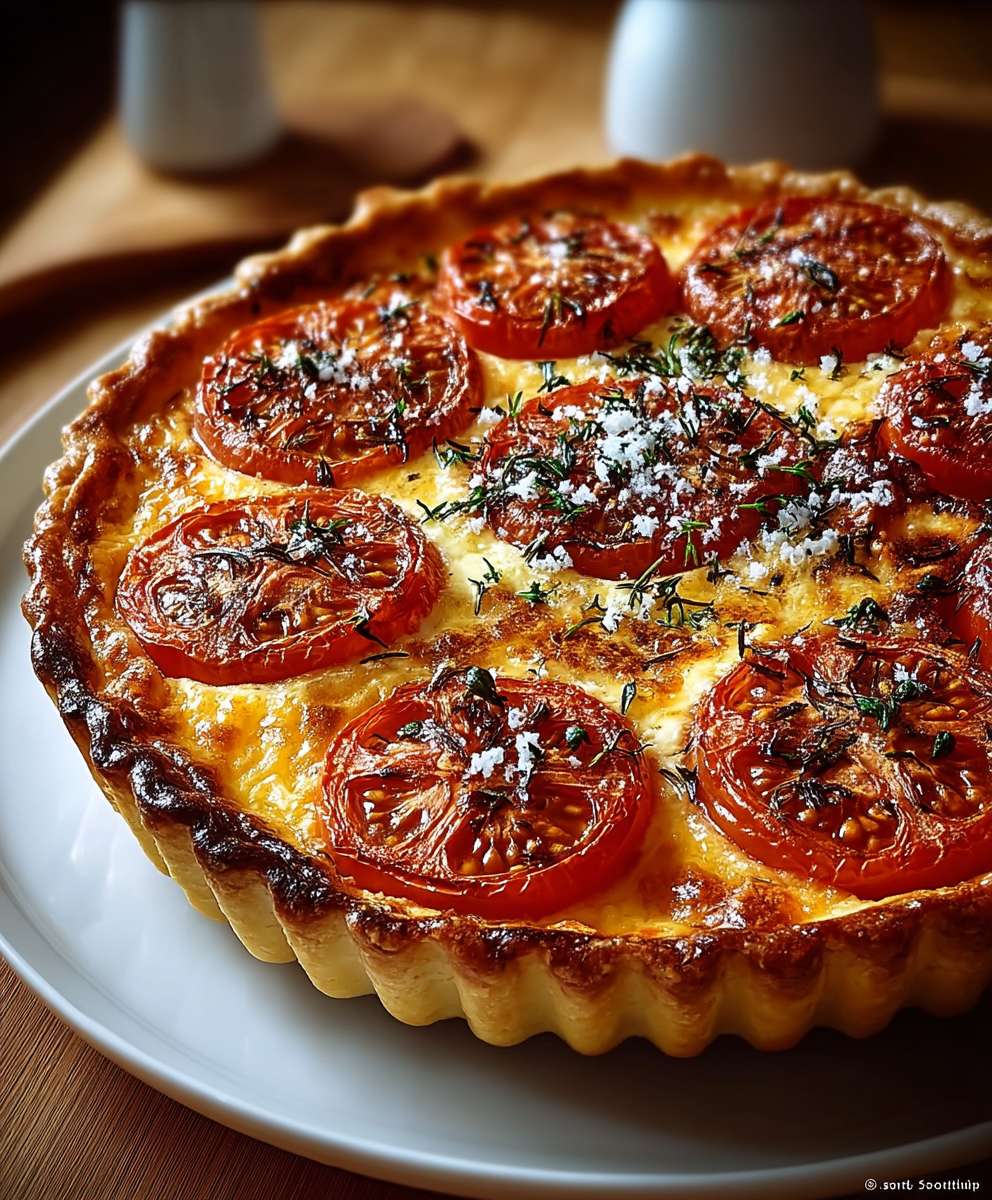 Quiche légère thon tomates