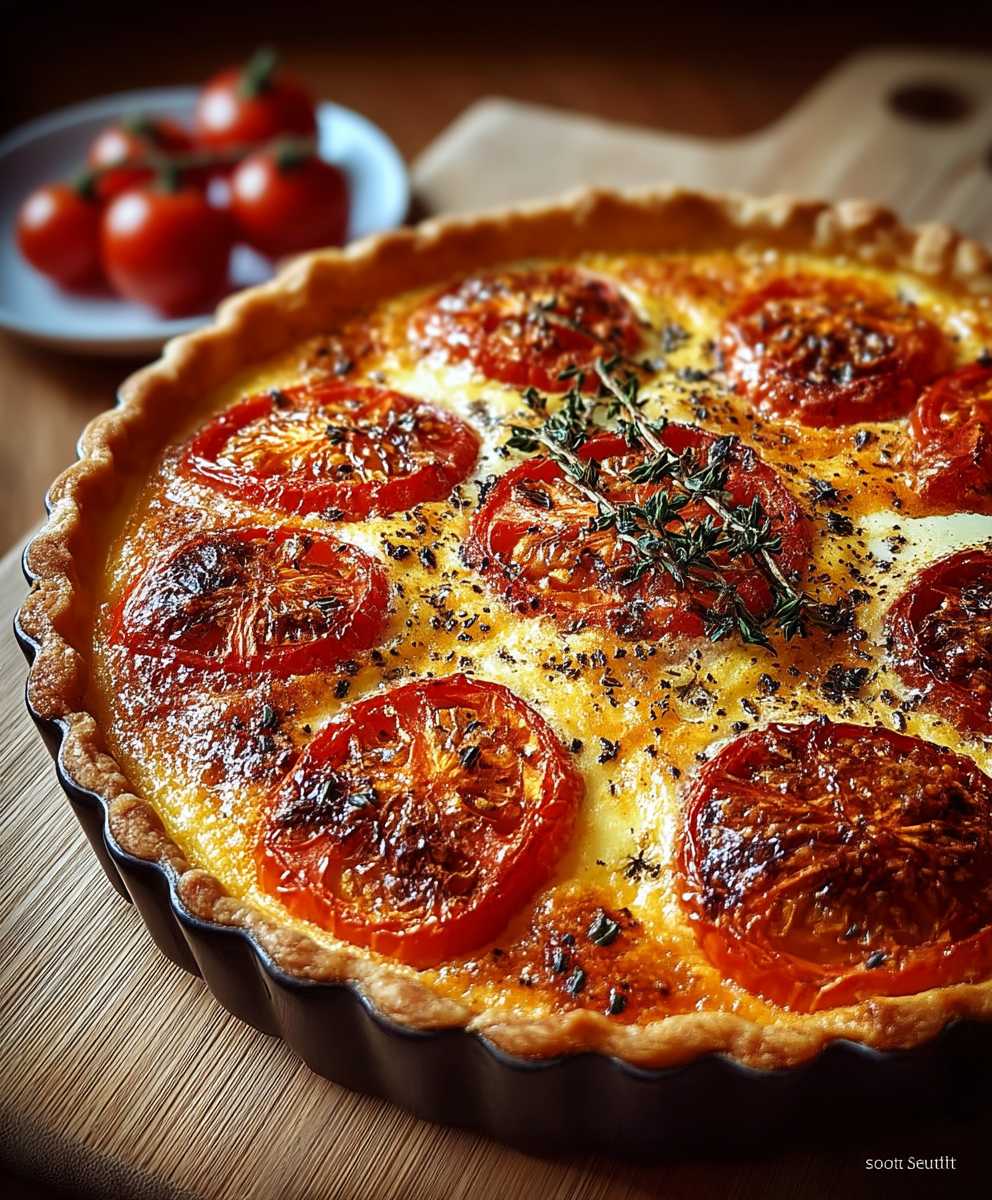 Quiche légère thon tomates