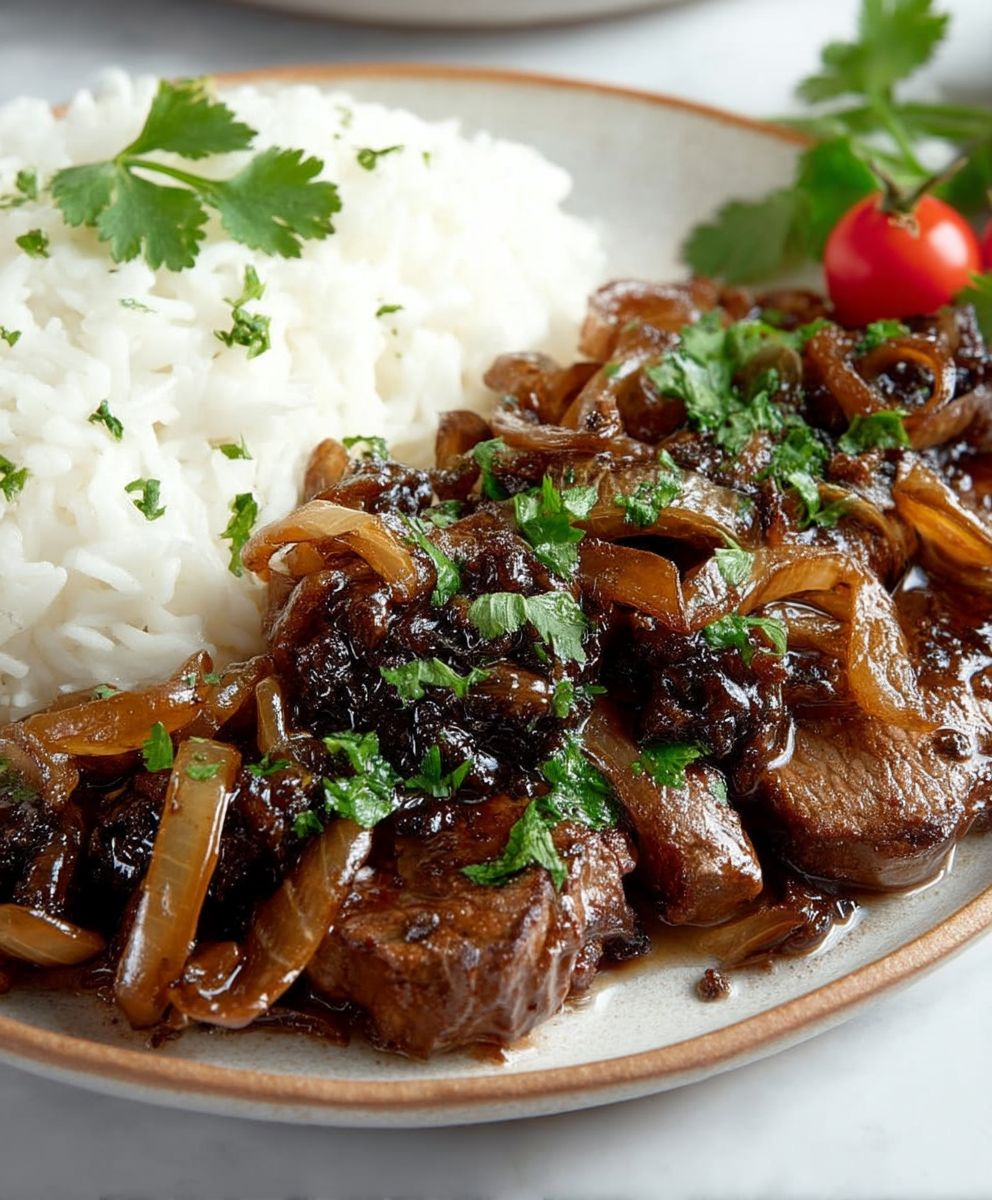 Boeuf aux oignons facile