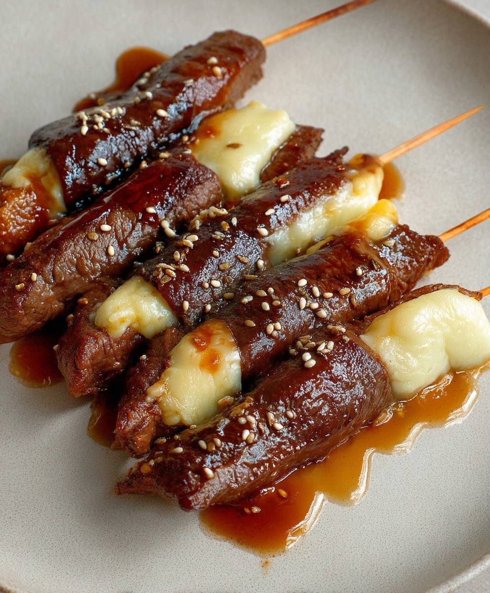 Brochettes boeuf fromage