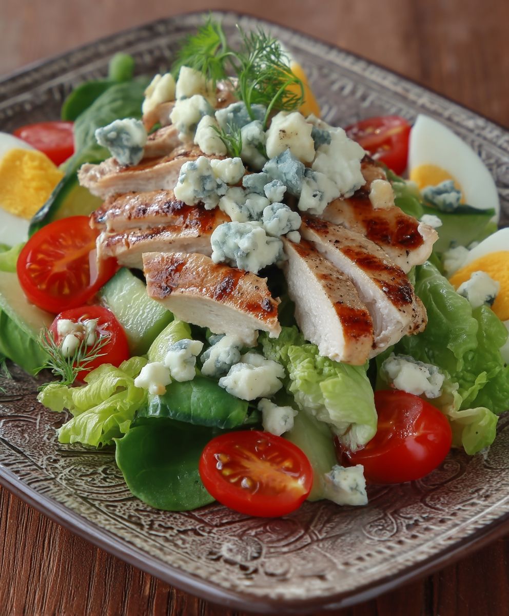 Salade poulet sauce fromage bleu