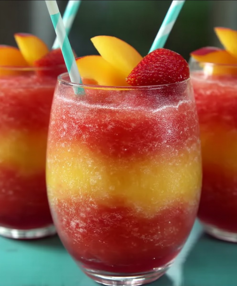 Slush alcoolisée pêche fraise