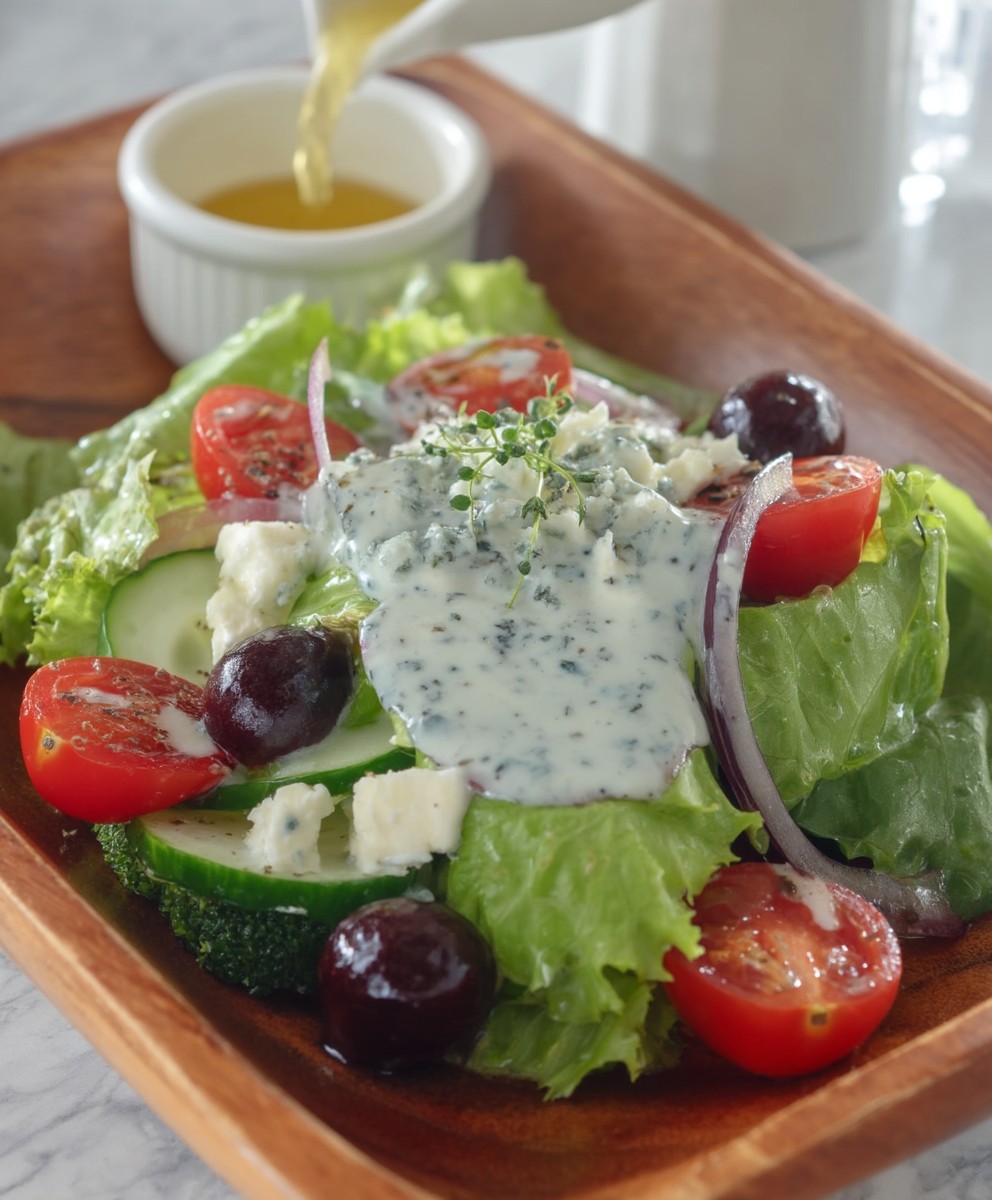 Salade sauce fromage bleu