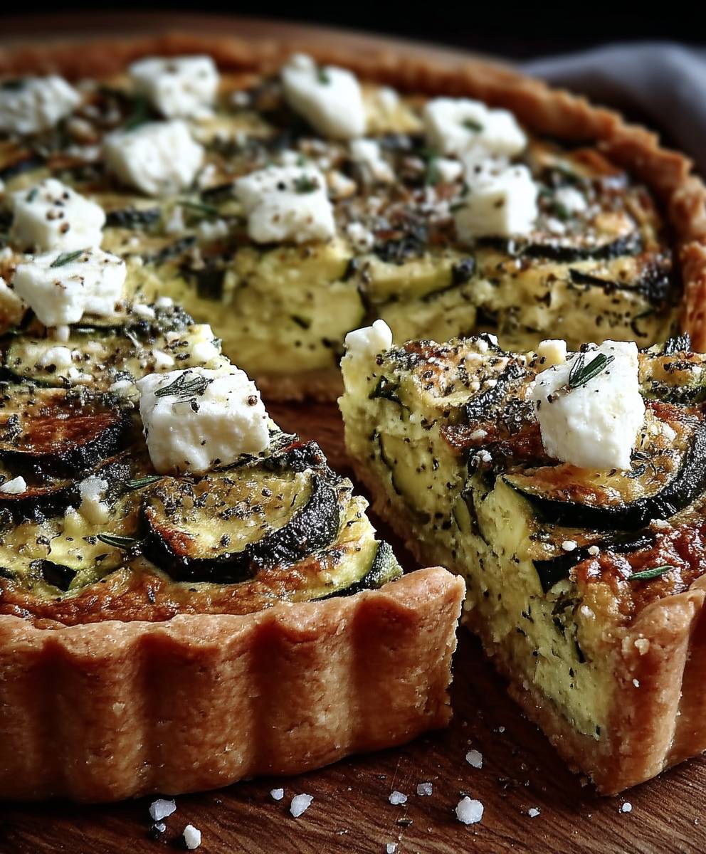 Tarte courgette feta légère