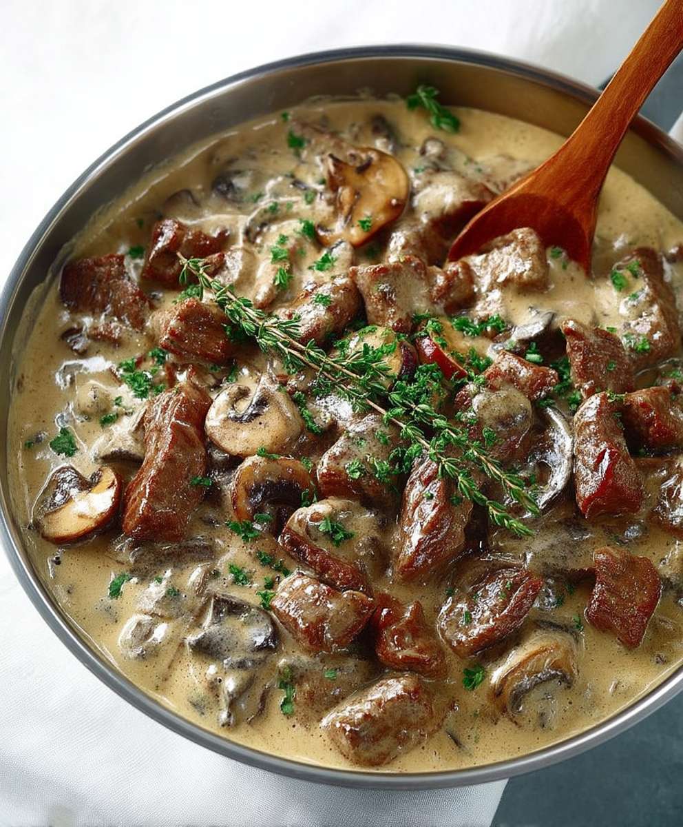 Boeuf stroganoff facile et rapide