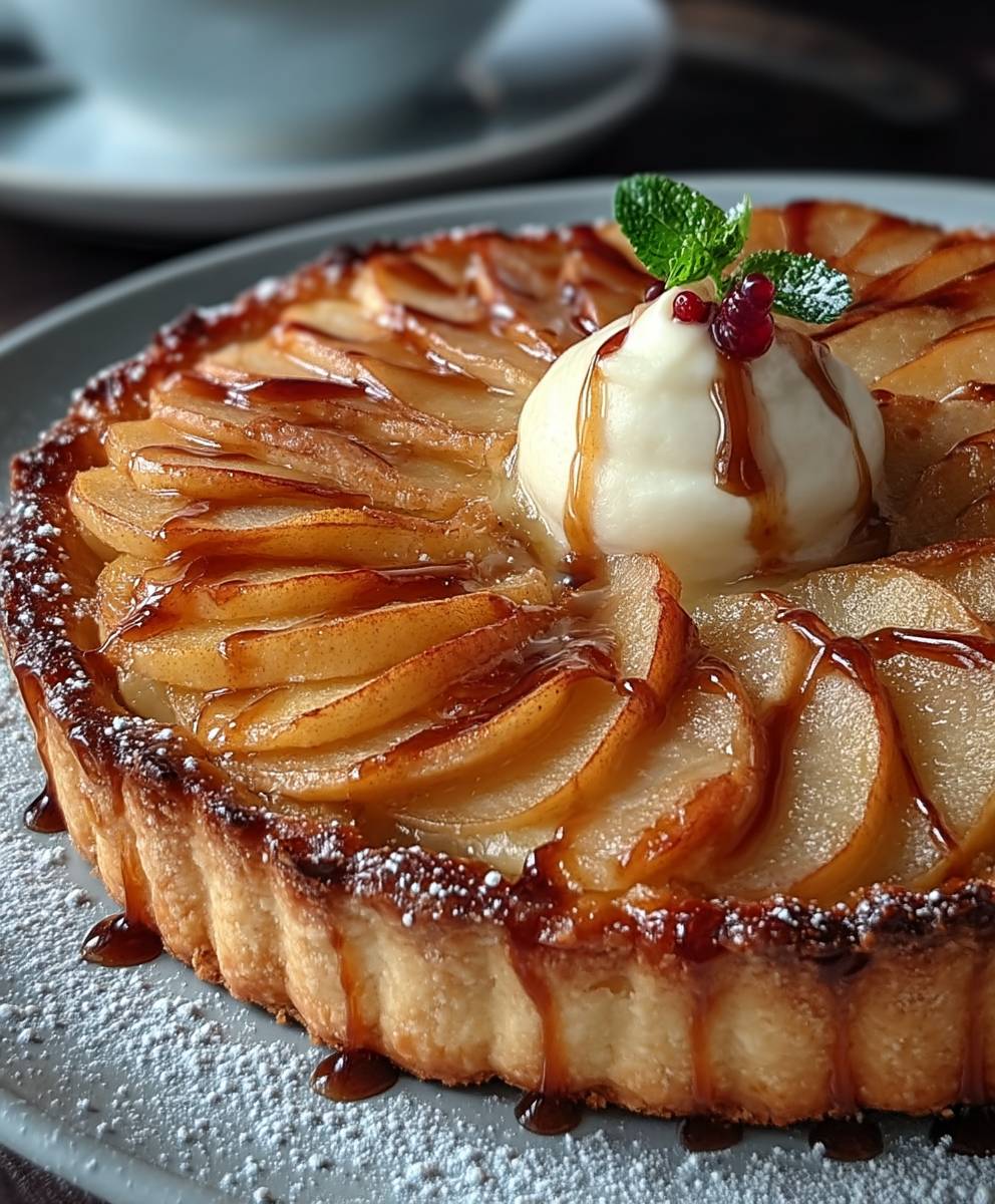 Tarte croustillante aux pommes rosace