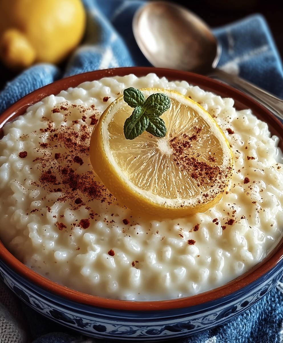 Riz au lait vanille citron