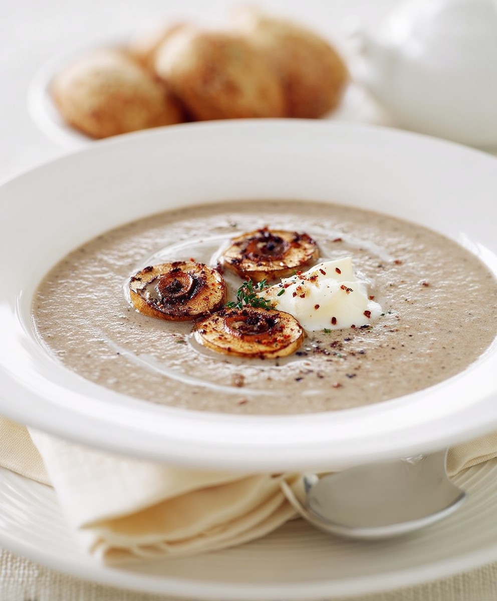 Soupe crémeuse aux champignons
