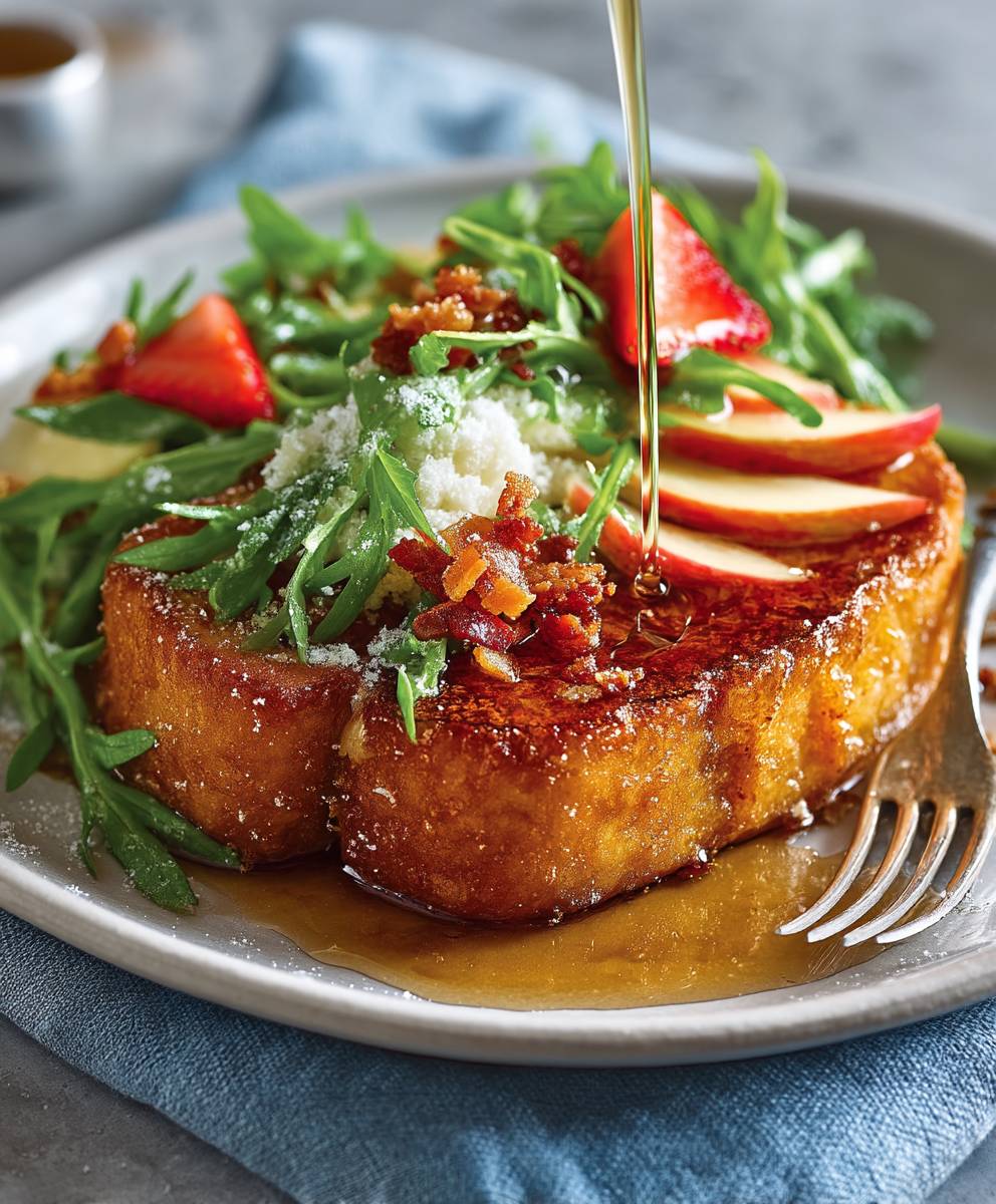 Pain perdu crumble bacon