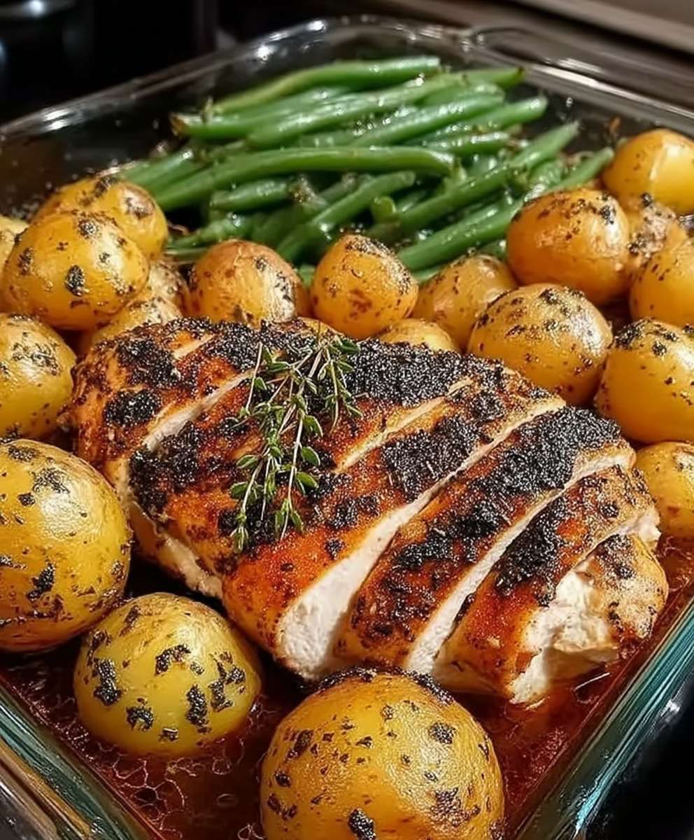 Poulet aux herbes et ail