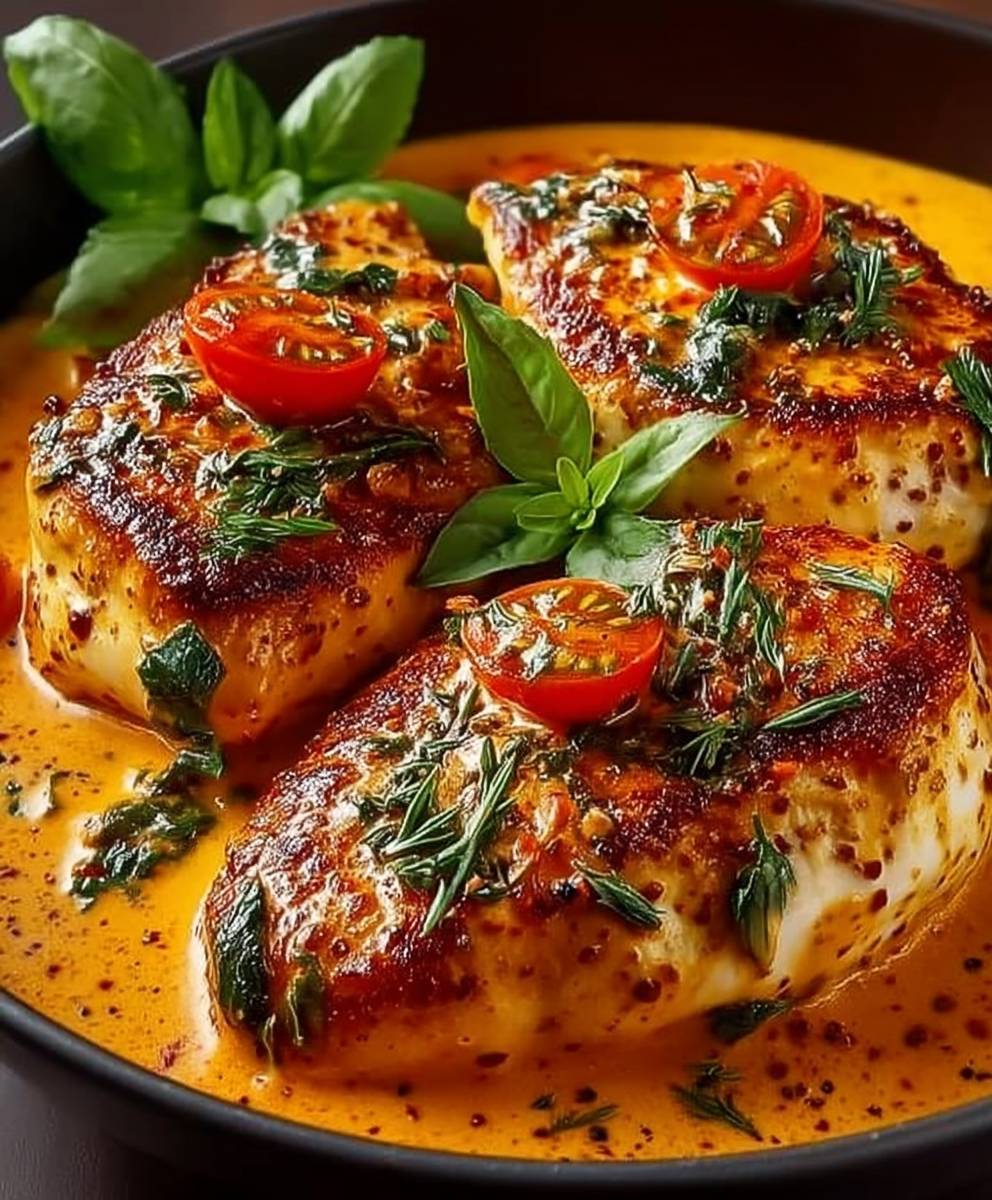 Filets poulet crème tomate